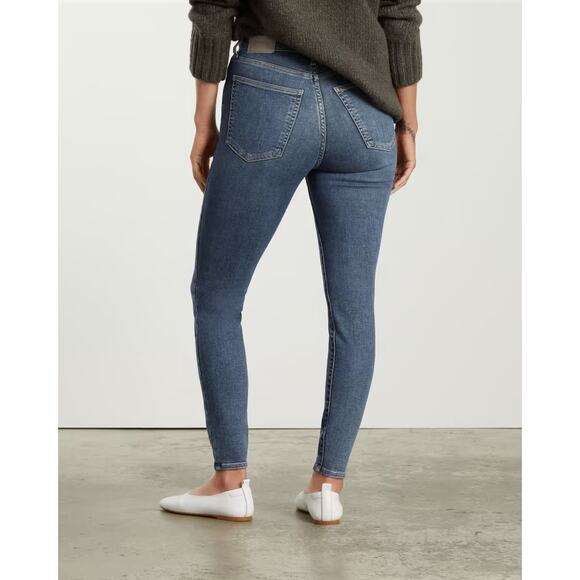 NWOT Everlane Way High Skinny Jean Women’s 26 Ankle Dark Blue Trendy Organic R - Picture 5 of 12